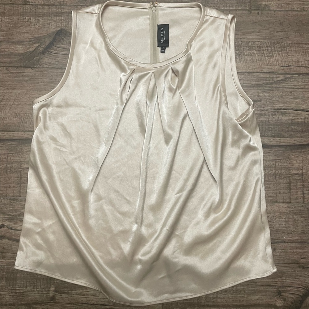 St. John Couture sleeves pleated blouse L